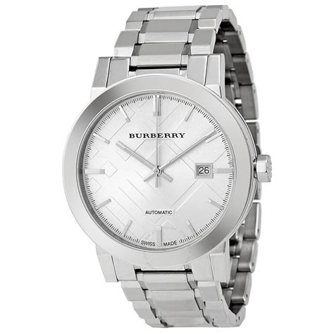 burberry watch men square silver